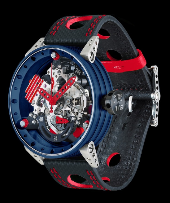 Review High Quality B.R.M Replica Watches For Sale BRM R50-VT-TR Blue PVD titanium Red